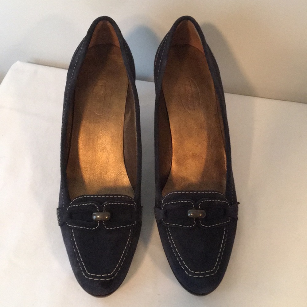 EUC Talbots Blue Suede Heels. Sz9.5 - Picture 2 of 7